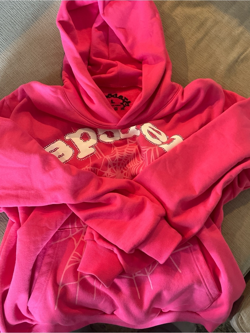 Pink spider hoodie size large🔥 Great condition